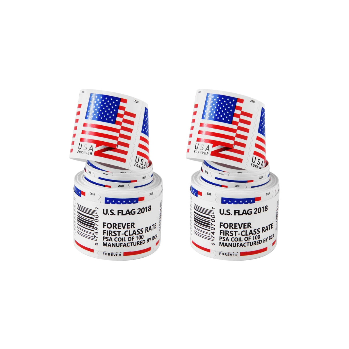 2018 USA Flag Forever Postage Stamps 2 coil