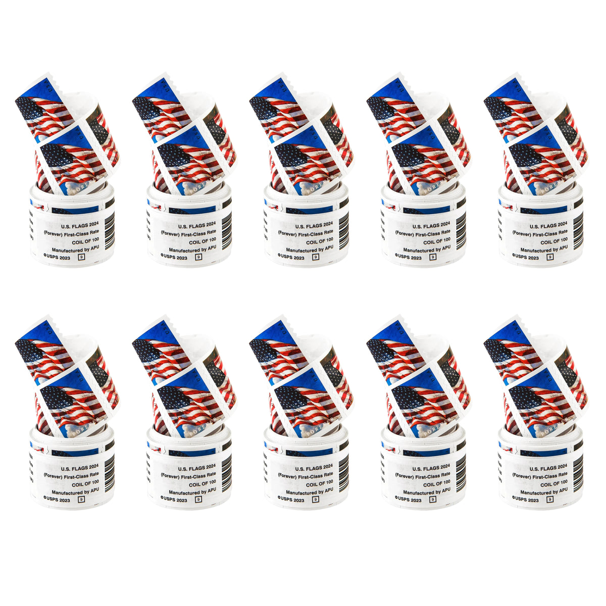2024 USA Flag Forever Postage Stamps 10 coil