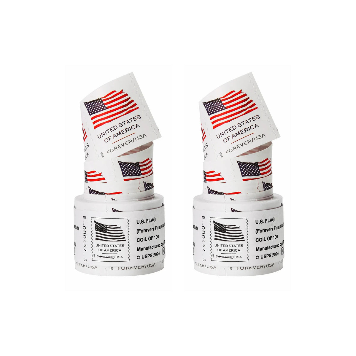 2025 USA Flag Forever Postage Stamps 2 coil