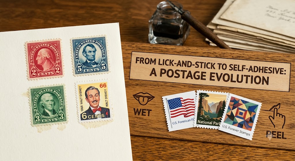 Evolution of US postage stamps