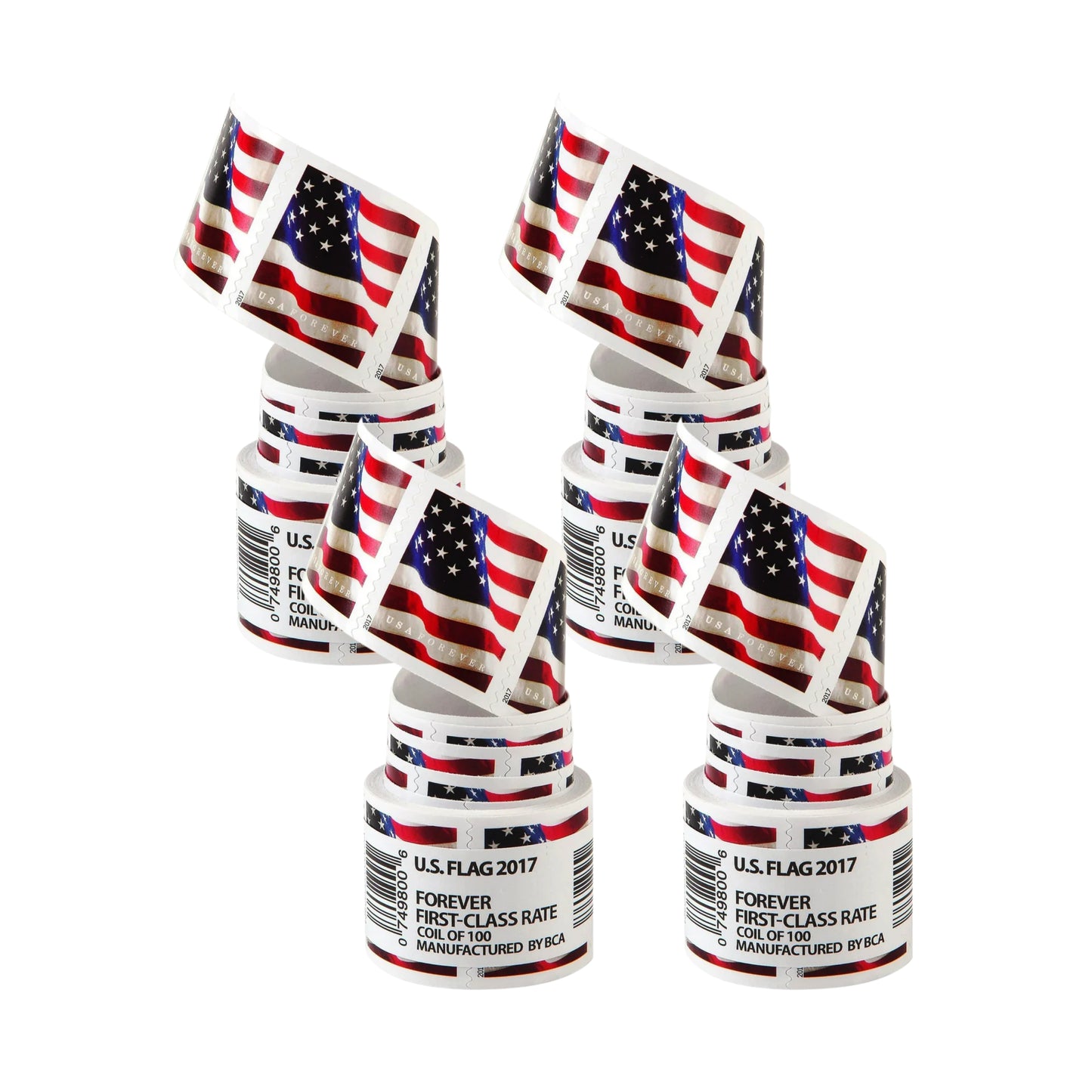 2017 USA Flag Forever Postage Stamps 4 coil