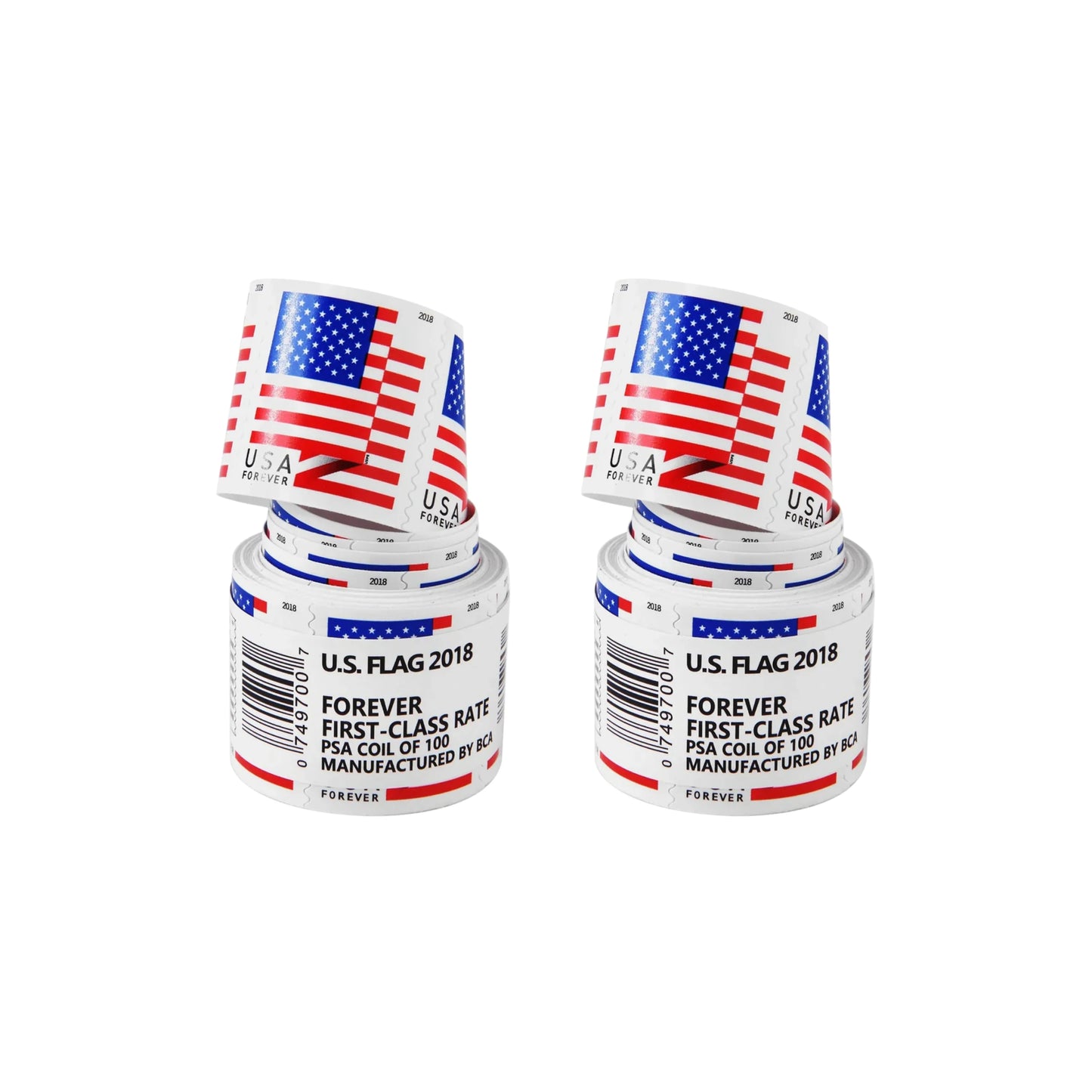 2018 USA Flag Forever Postage Stamps 2 coil