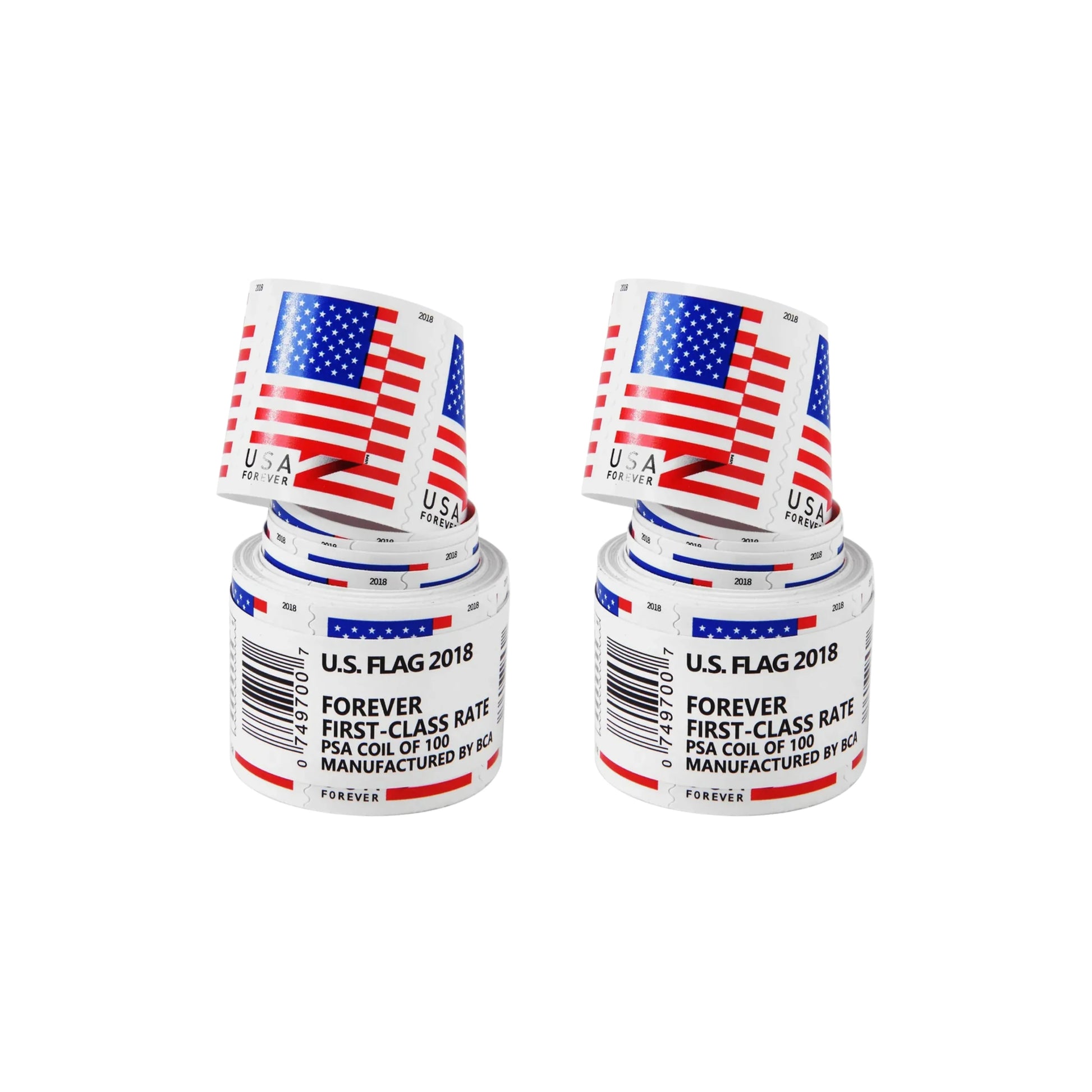 2018 USA Flag Forever Postage Stamps 2 coil