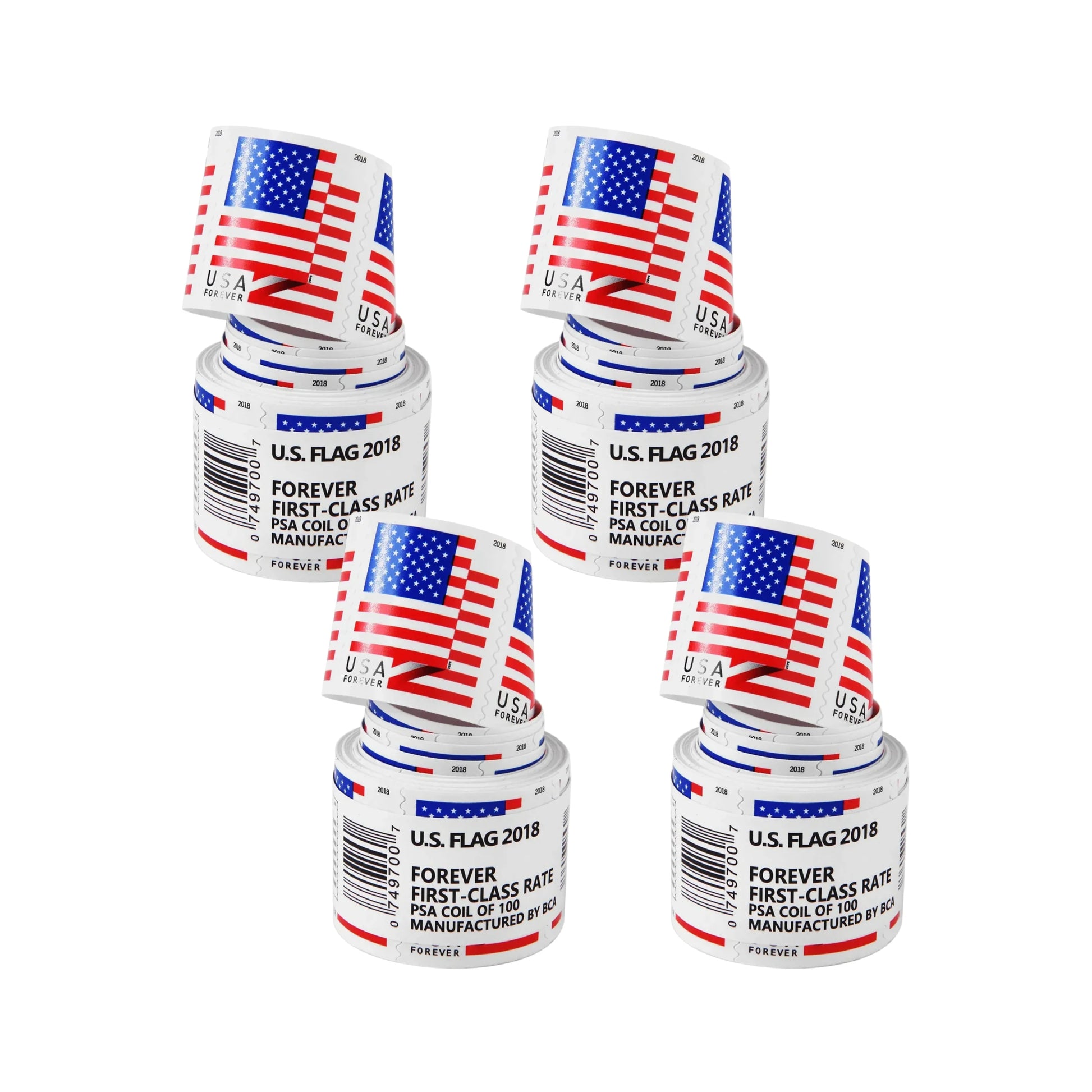 2018 USA Flag Forever Postage Stamps 4 coil
