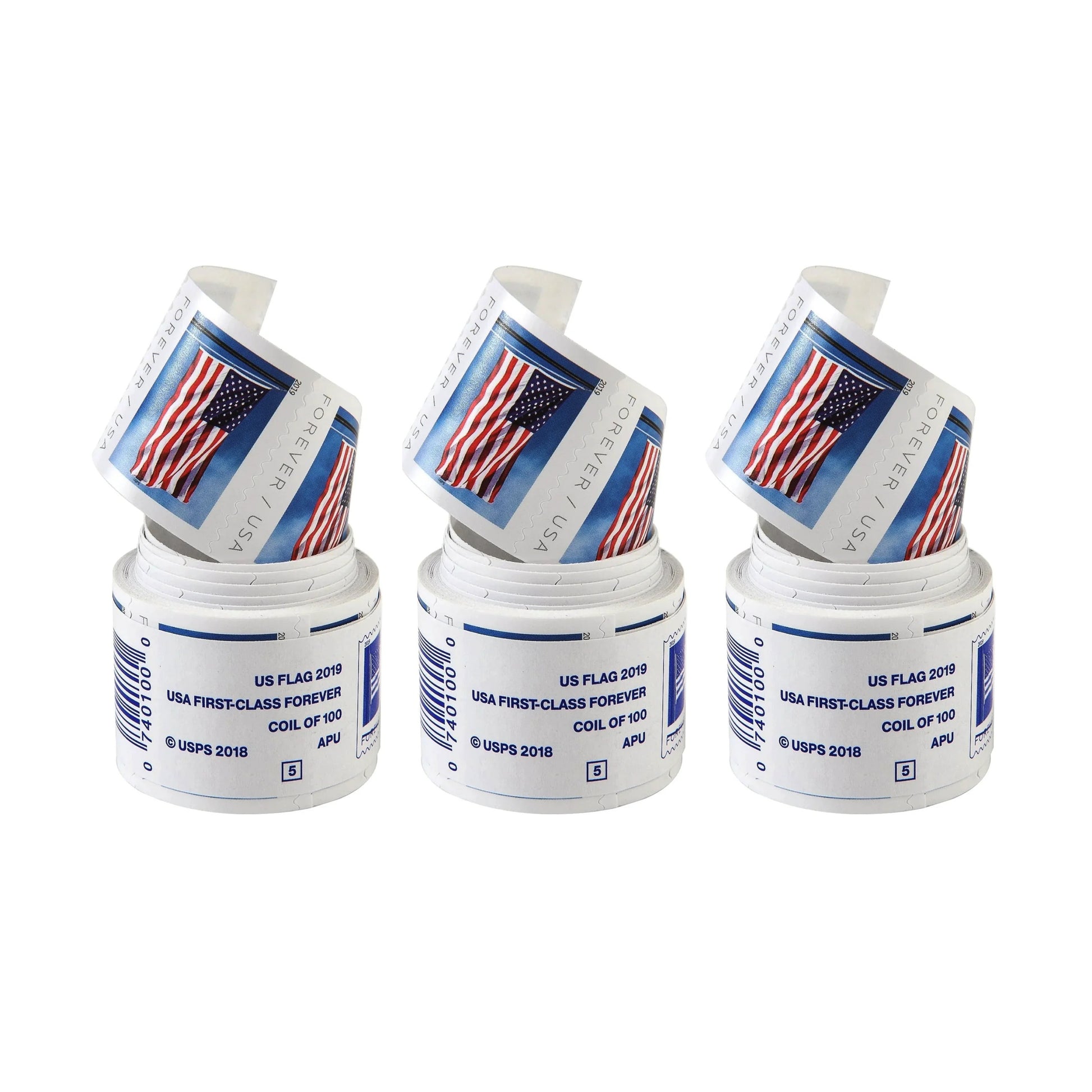 2019 USA Flag Forever Postage Stamps 3 coil