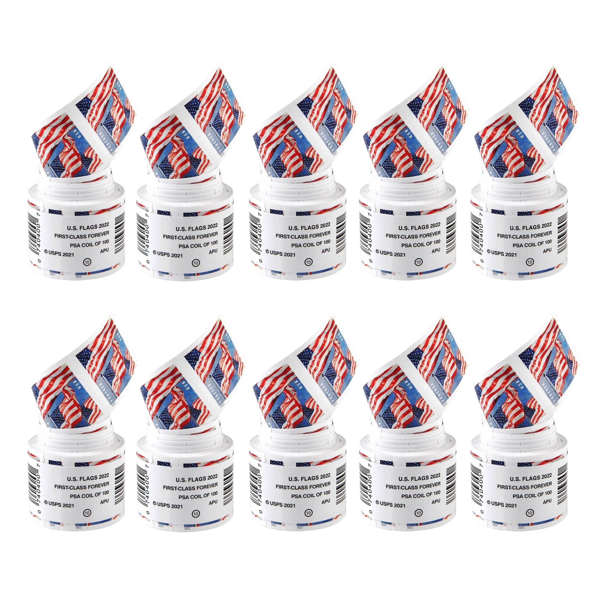 2022 USA Flag Forever Postage Stamps 10 coil