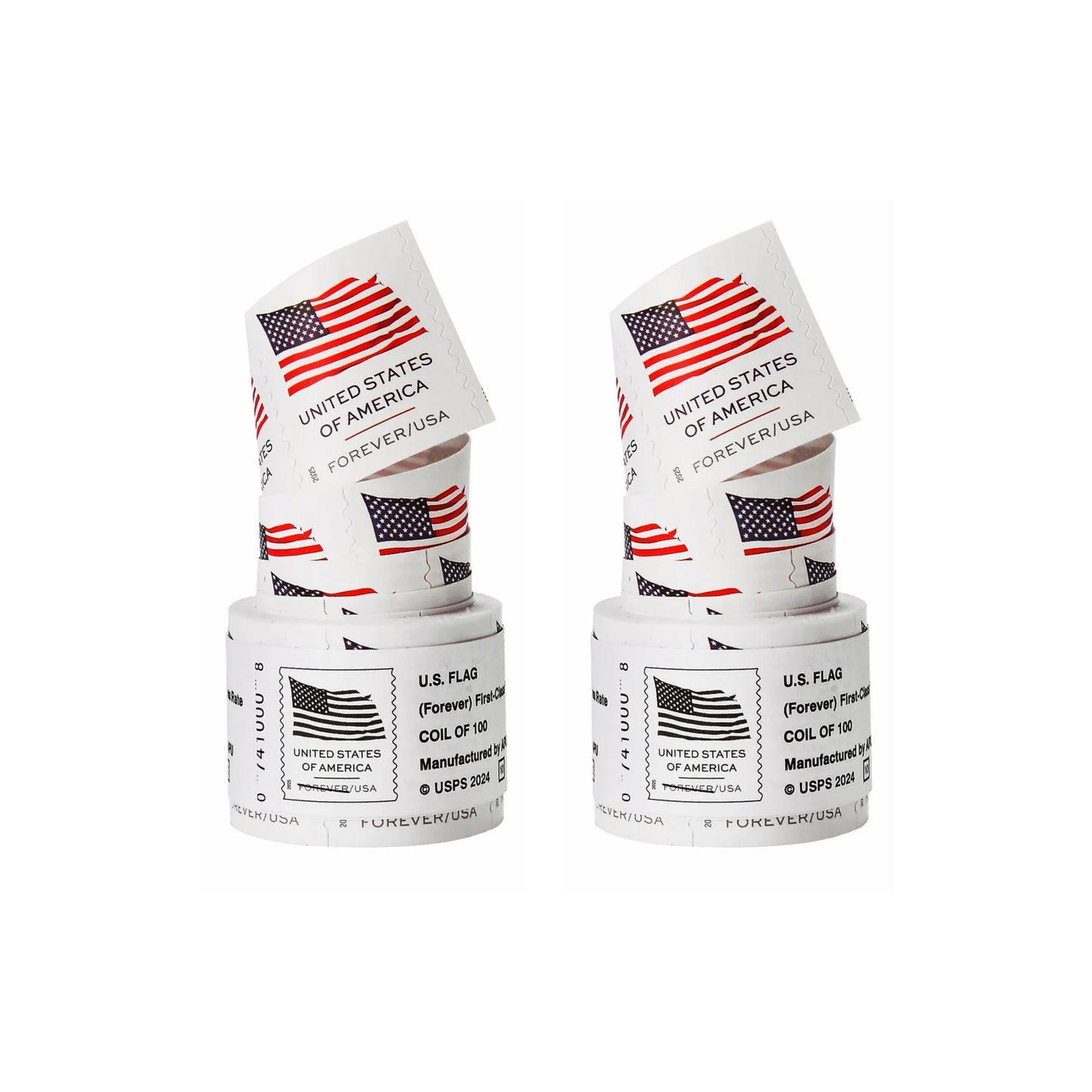 2025 USA Flag Forever Postage Stamps 2 coil