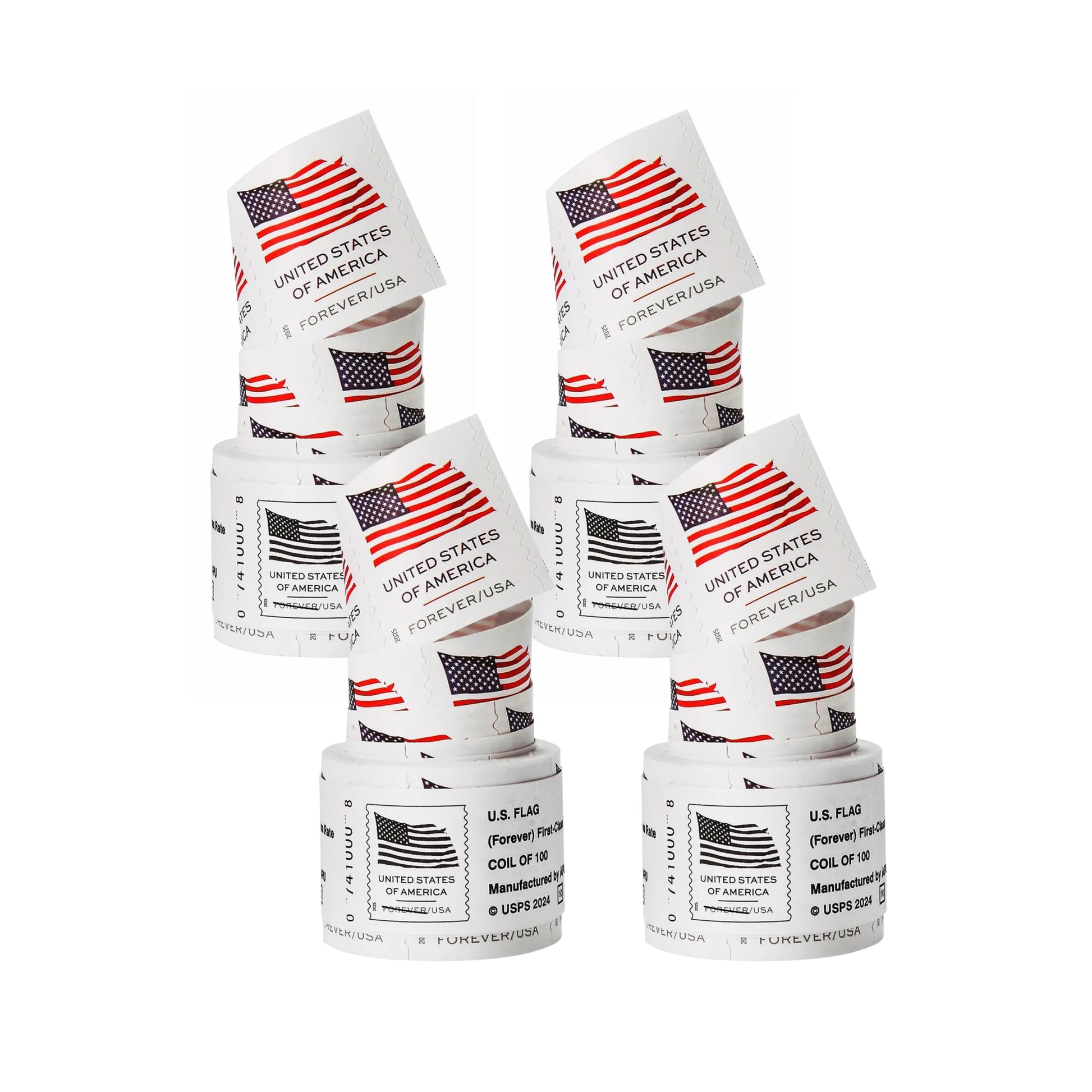 2025 USA Flag Forever Postage Stamps 4 coil